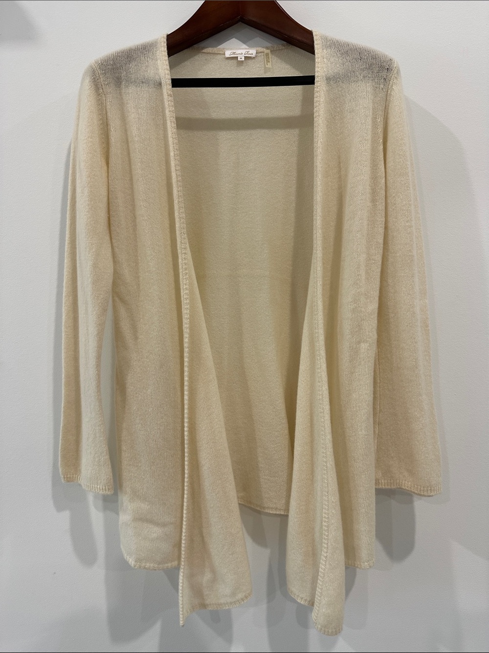Minnie Rose Open-Front Cream Women's Cardigan